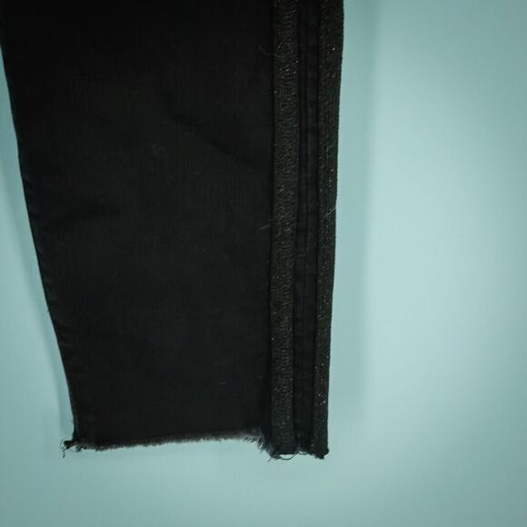 Mother Size 28 Black High Waist Looker Ankle Fray Slim Skinny Denim Jeans - Picture 3 of 10